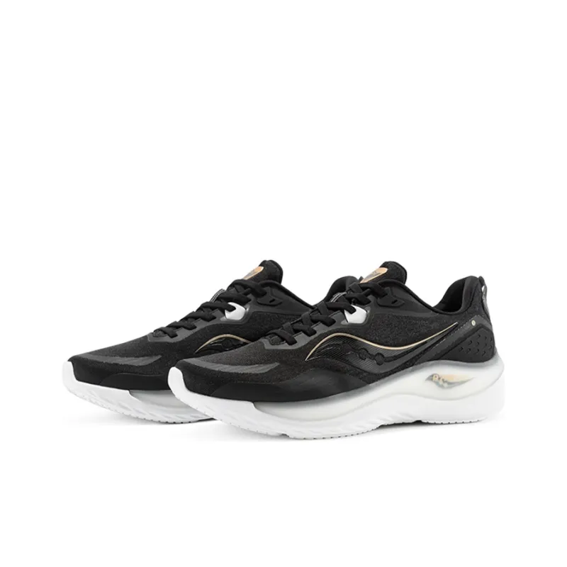 Saucony Phoenix Inferno 2 Cushioned Slip-Resistant Low-Top Running Shoes Men's Black Gold-2
