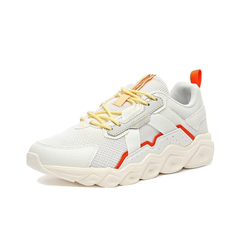 Anta Running Collection Cushioning Anti-Slip And Wear-Resistant Low-Top Running Shoes Women's White Orange Sports-2