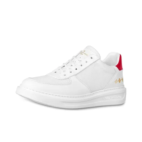 LOUIS VUITTON Beverly Hills Casual Shoes Men Low-Top White/Red