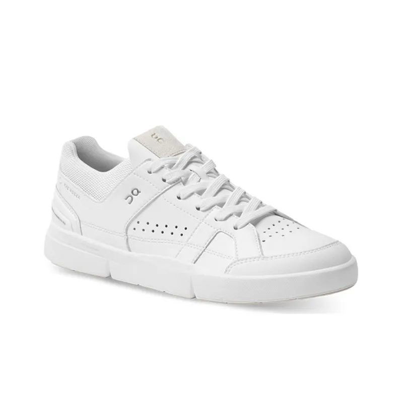 On ClubTHE ROGER Coverage Slip-Resistant Balance Lightweight Low-Top Skateboard Shoes Women's All White-2