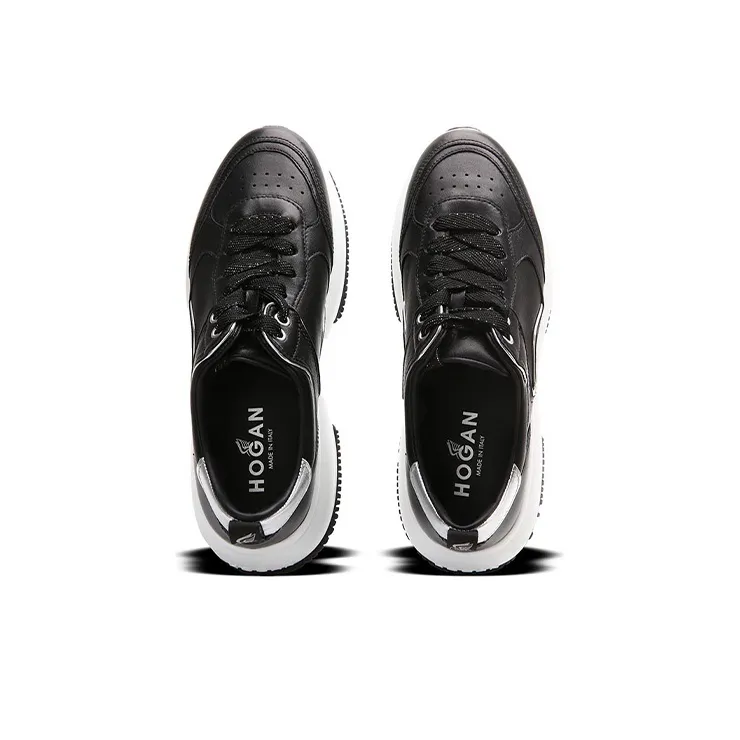 HOGAN Maxi I Active Anti-Slip Wear-Resistant Low-Top Sports Casual Shoes Women's Black-1