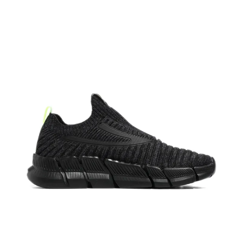 FILA Shock Absorbers With Slip Resistant And Abrasion Resistant Properties Low Top Casual Shoes Unisex Black-1