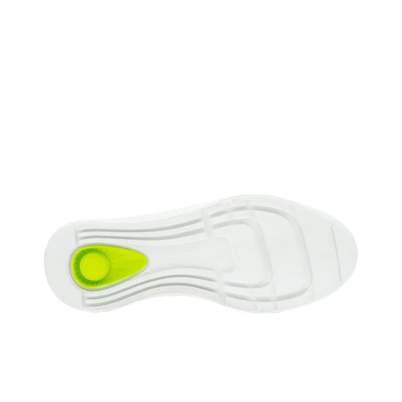 Ecco Shock Absorbers With Slip Resistant And Abrasion Resistant Properties Low Top Running Shoes Women's White Black-4
