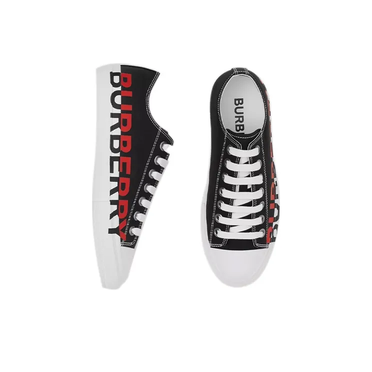 Burberry Logo Print Cotton Black Red White-2