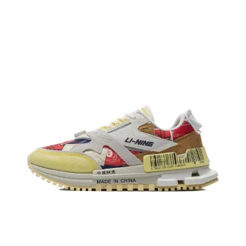 LiNing 001 Running Shoes Men Low Top Ivory/White Sand Gray