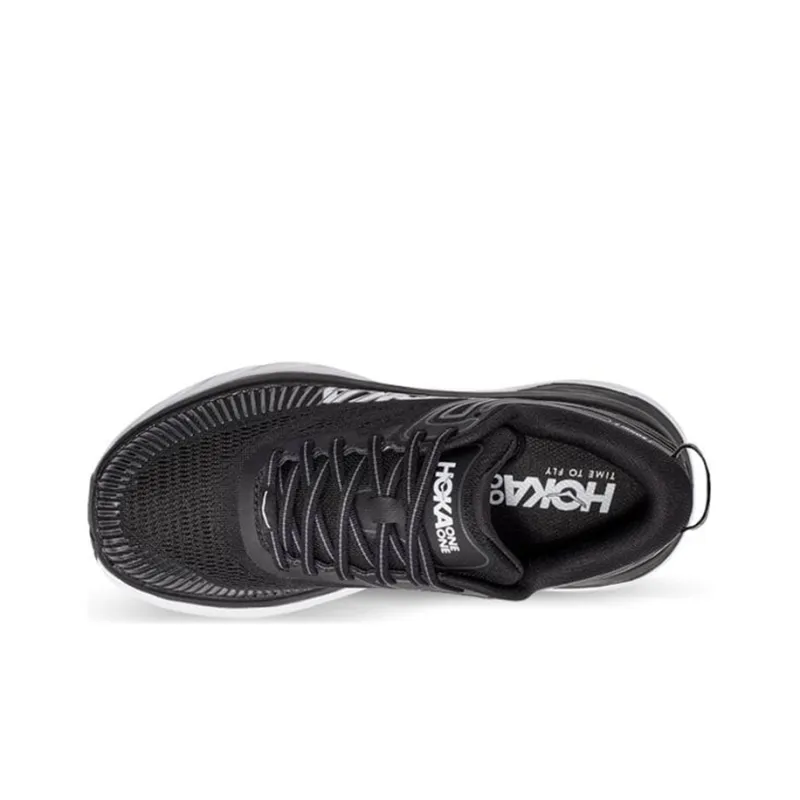 HOKA ONE ONE Bondi 7 Running Shoes Men Low-Top Black/White-3