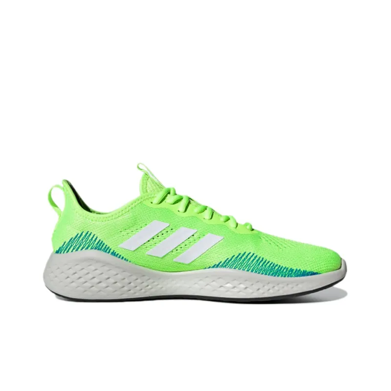 Adidas Fluidflow 1.0 Slip Resistant Breathable Low Top Running Shoes Men's Neon Green-1