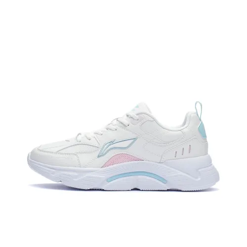 LINING Running Shoes Women's Low-Top Mist White/Thin Blue