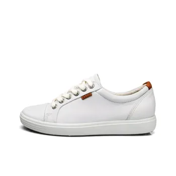 Ecco Soft Cool Skateboard Shoes Women's Low Top White