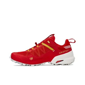 SALOMON Cushioning, Slip Resistant, And Abrasion Resistant Low Top Running Shoes Unisex Red