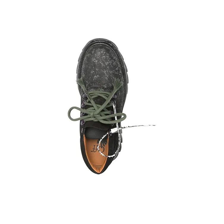 OFF WHITE Sculpted Platform Chuncky Sneakers Black Green-3