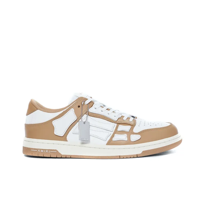 AMIRI Skel Top Low White Brown-1