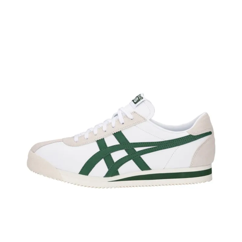 Onitsuka Tiger Corsair Anti Slip Wear Resistant Low Top Marathon Running Shoes Unisex White Green Gray-0