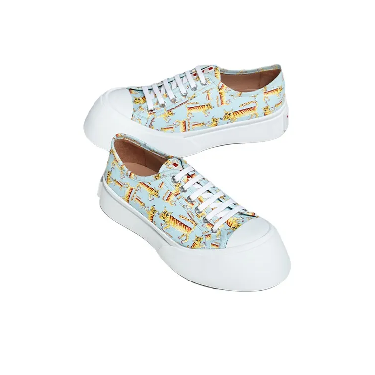 MARNI Low Top Stylish Skateboarding Shoes Women's Smoke Blue Year Of The Tiger Limited Edition-3