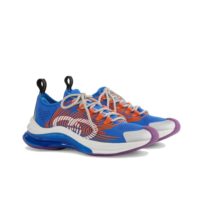 GUCCI Women's Run Sneaker 'Blue Orange' Women's-2