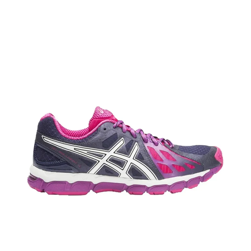 Asics Gel Ballarat 3 Anti-Slip And Wear-Resistant Breathable Low-Top Running Shoes Women's Gray Purple Pink-1