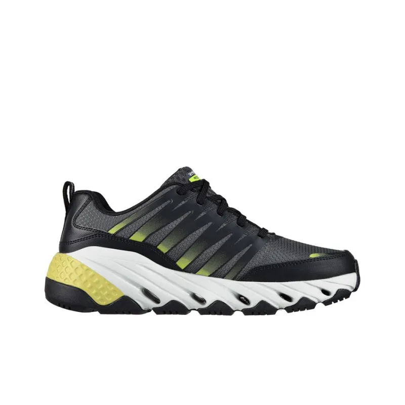 Skechers ARCH FIT GLIDE-STEP TRAIL Cushioning Anti-Slip And Wear-Resistant Low-Top Running Shoes Men's Black Yellow-1
