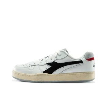 Diadora MI BASKET LOW ICONA Stylish Skateboarding Shoes Unisex White Black