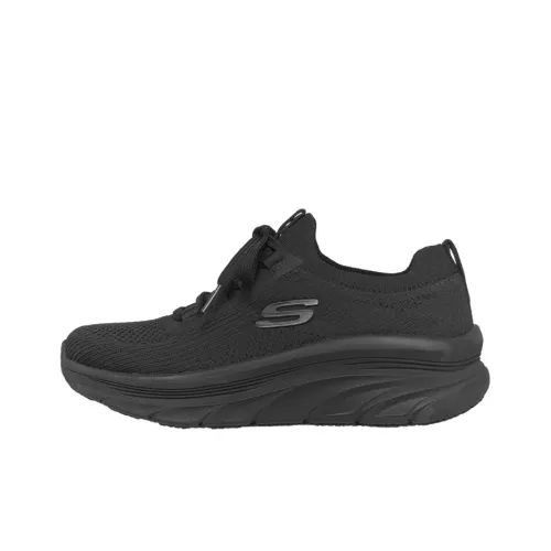 Skechers D'lux Walker Casual Shoes Women's Low-Top Pure Black