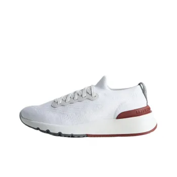 Brunello Cucinelli Knitted Lace Up Sneakers