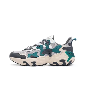 Erke Shock Absorbers Slip Resistant, Abrasion Resistant, Breathable Low Top Running Shoes Men's Gray Green