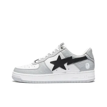 A BATHING APE STA Stylish Skateboarding Shoes Women's White Black