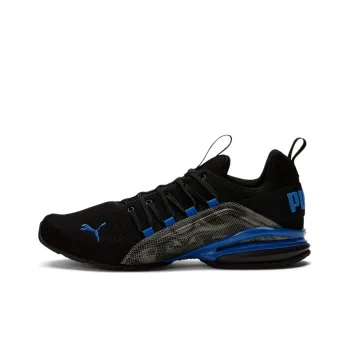 PUMA Axelion Anti-Slip And Wear-Resistant Lightweight Low-Top Running Shoes Men's Black Blue