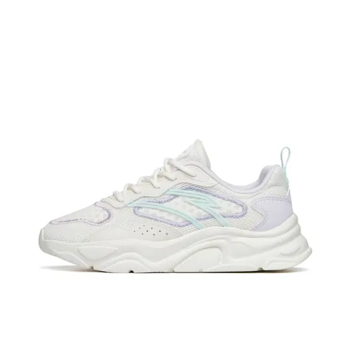 Anta Life Collection Cushioning Anti-Slip And Wear-Resistant Low-Top Casual Shoes Women's White Purple Blue