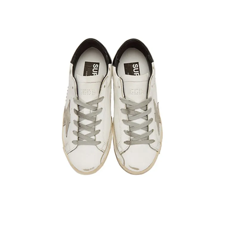 Golden Goose Super Star Stylish Skateboarding Shoes Men's White Vintage Version-2