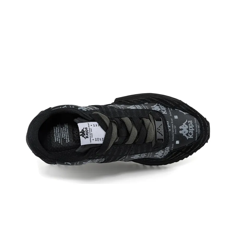 Kappa Wear Resistant Slip Resistant Low Top Casual Shoes Unisex Black-5
