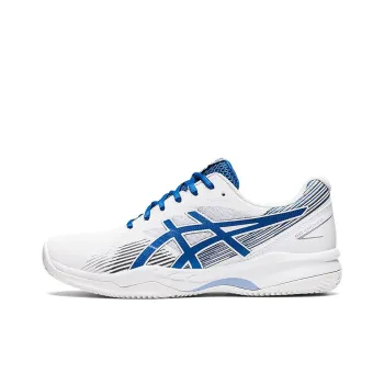 Asics Gel-Game 8 Clay/oc Anti-Slip Wear-Resistant Low-Top Tennis Shoes Men's White Blue