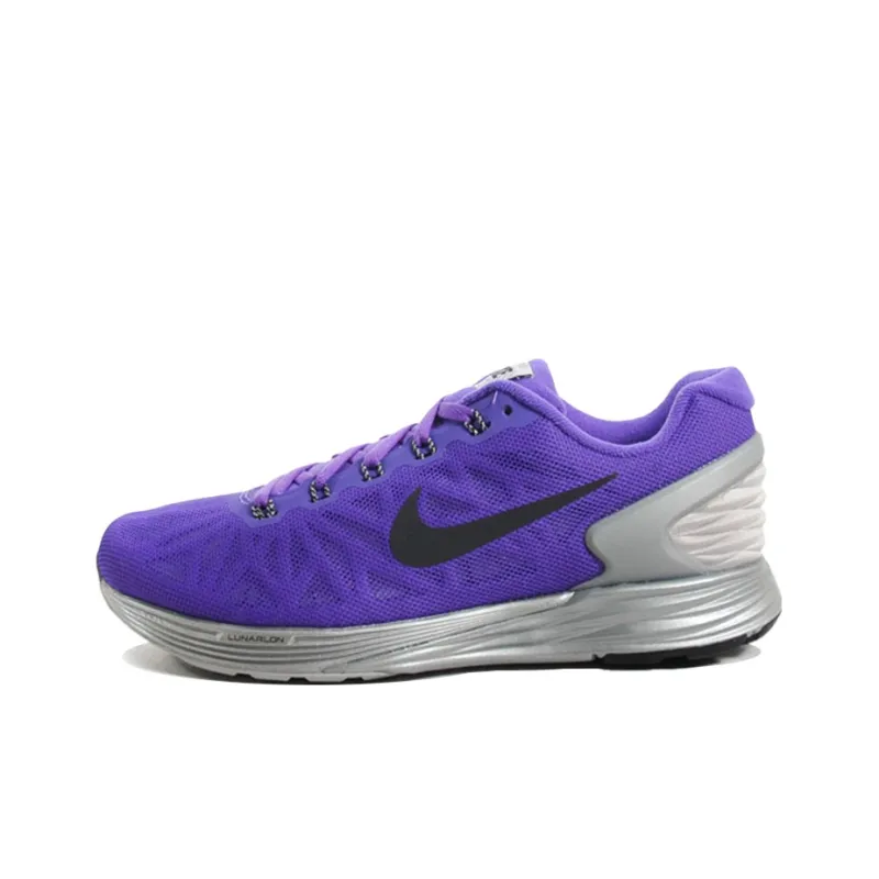 Nike Lunarglide 6 Running Shoes Men Low Top Purple/Silver-0