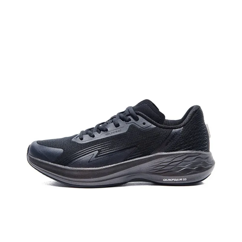 361° Flying Wing 2.0 Q Bounce Ultra Technology Durable Breathable Lightweight Low Top Running Shoes Men's Black Silver-0