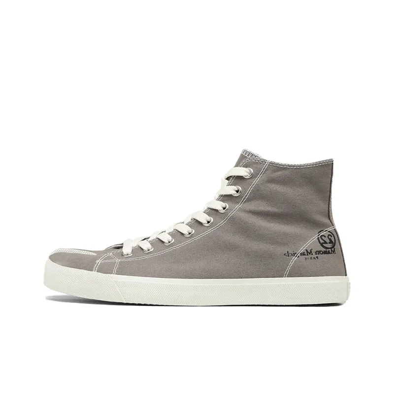 Maison Margiela Tabi High Top Canvas Shoes Men's Gray-0
