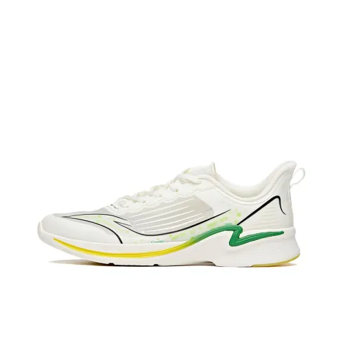 Anta Abrasion Resistant Slip Resistant Low Top Running Shoes Women's Green