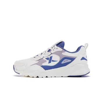 XTEP Wear resistant And Lightweight Low Top Running Shoes Women's White Orchid Purple Comfortable Soft Sole