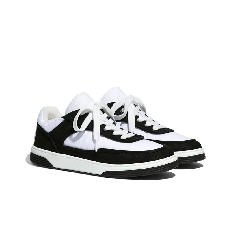 CHANEL Trainers Low 'Black White' Women's-2