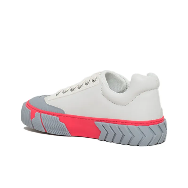 Both Skate Low Top Stylish Skateboarding Shoes Women's White Gray Pink-3