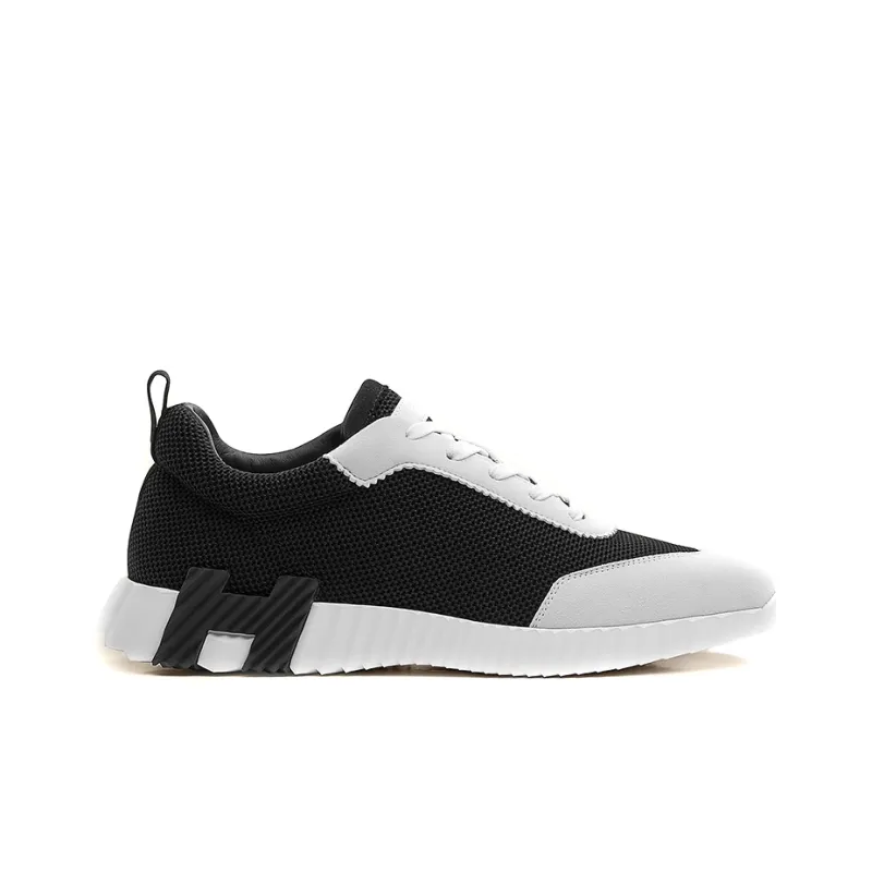 HERMES Bouncing Cushioning, Slip Resistant, And Abrasion Resistant Low Top Athletic Shoes Men's Black White-1