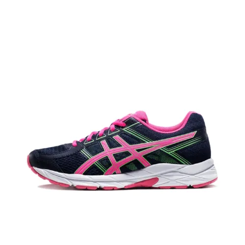 Asics Gel-Contend 4 Running Shoes Women's Low-Top Navy Blue/Green/Blue