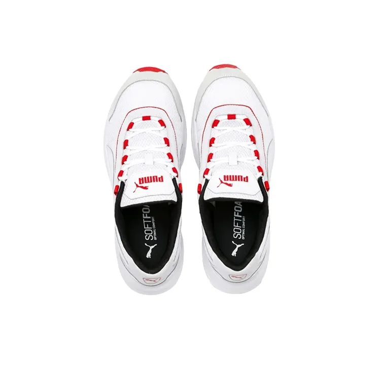 PUMA Nucleus Lux Low Top White/Grey/Red-2