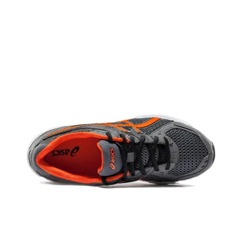 Asics Gel-Contend 2 Anti-Slip Wear-Resistant Low-Top Running Shoes Men's Dark Gray Orange-2