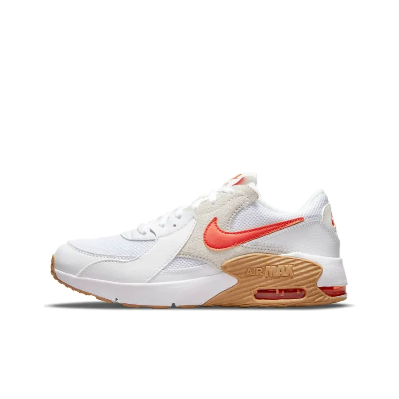 Nike Cushioning Anti-Slip And Wear-Resistant Breathable Coverage Low-Top Running Shoes GS White Gray Orange Multicolor-0