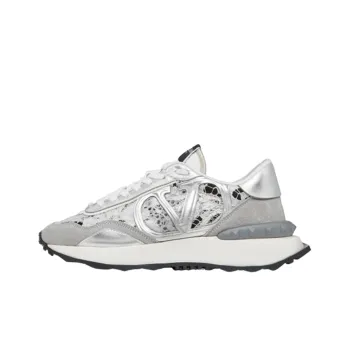 Valentino Lace And Mesh Lacerunner Silver Women's