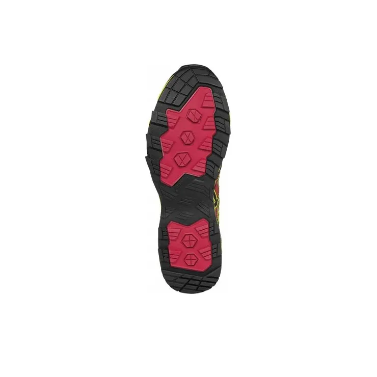 Asics Gel-Fuji Endurance Anti-Slip And Wear-Resistant Breathable Low-Top Running Shoes Men's Red Black Yellow-3