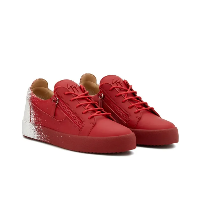 Giuseppe Zanotti/GZ Urchin Low-Top Stylish Skateboarding Shoes Men's Red White-2