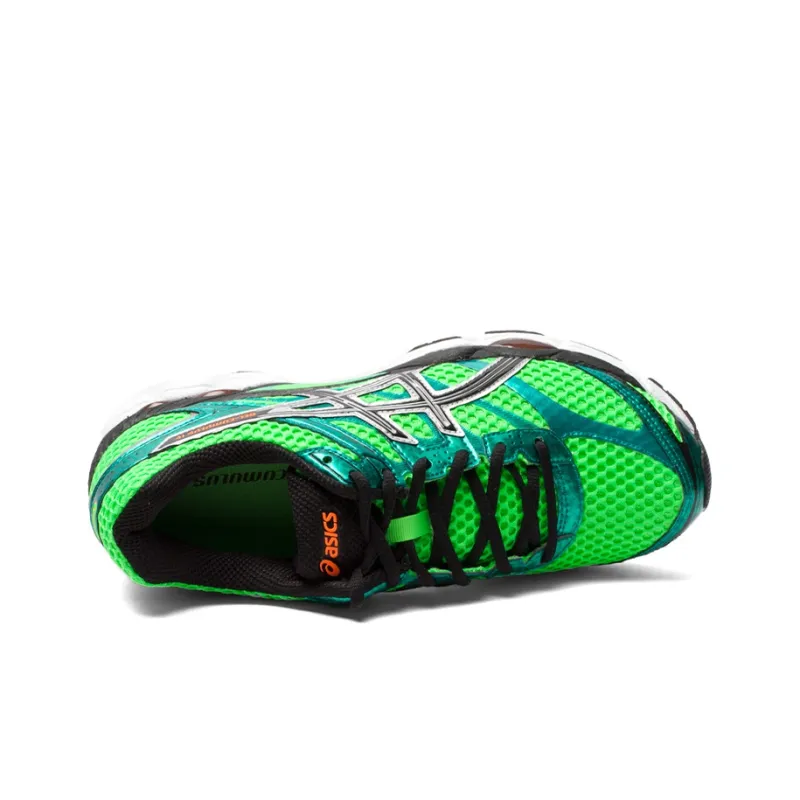Asics Gel-Cumulus 16 Anti-Slip And Wear-Resistant Breathable Low-Top Running Shoes Men's Moss Green Gray Silver-2