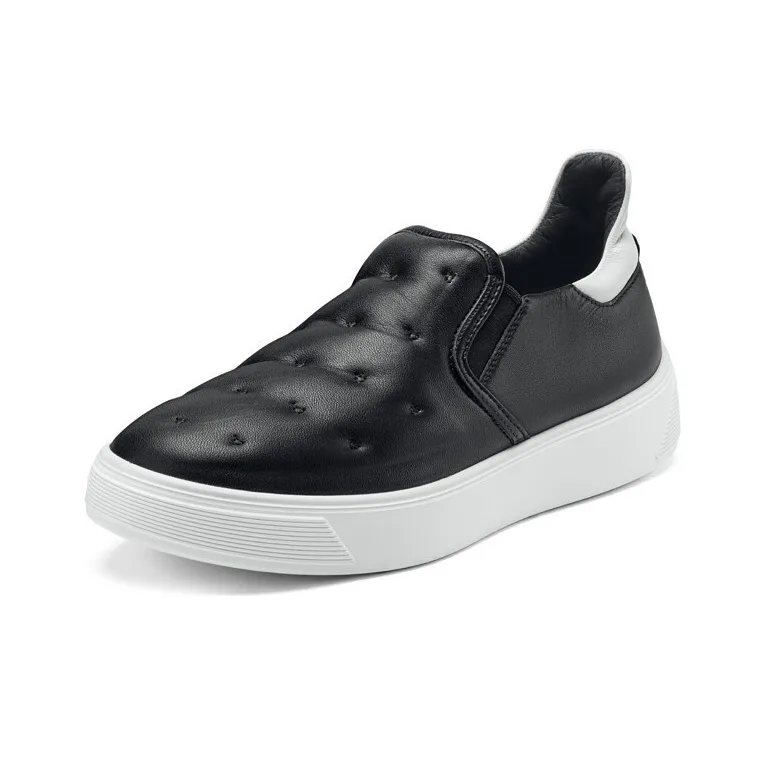 Ecco Street Fun Break Stylish Skateboarding Shoes Women's Black-1
