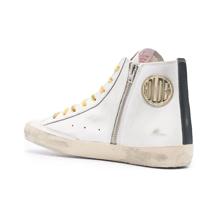 Golden Goose Francy Skateboard Shoes Men High Top White-2