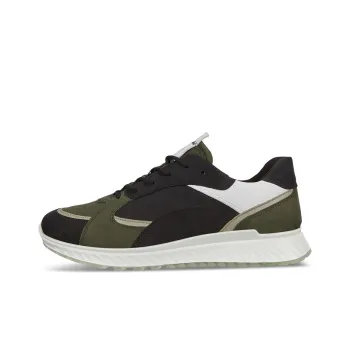 Ecco St.1 Casual Shoes Men Low-Top Black/Green
